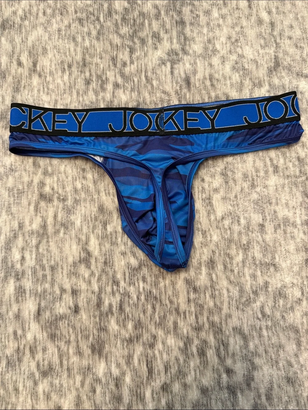 Jockey Mens Blue Camo Thong